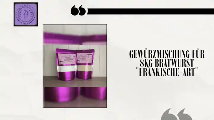 Gew&uuml;rzmischung f&uuml;r 8Kg Bratwurst "Fr&auml;nkische-Art" by@Outfy