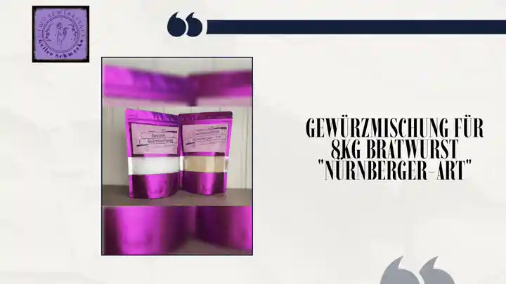 Gew&uuml;rzmischung f&uuml;r 8Kg Bratwurst "N&uuml;rnberger-Art" by@Outfy