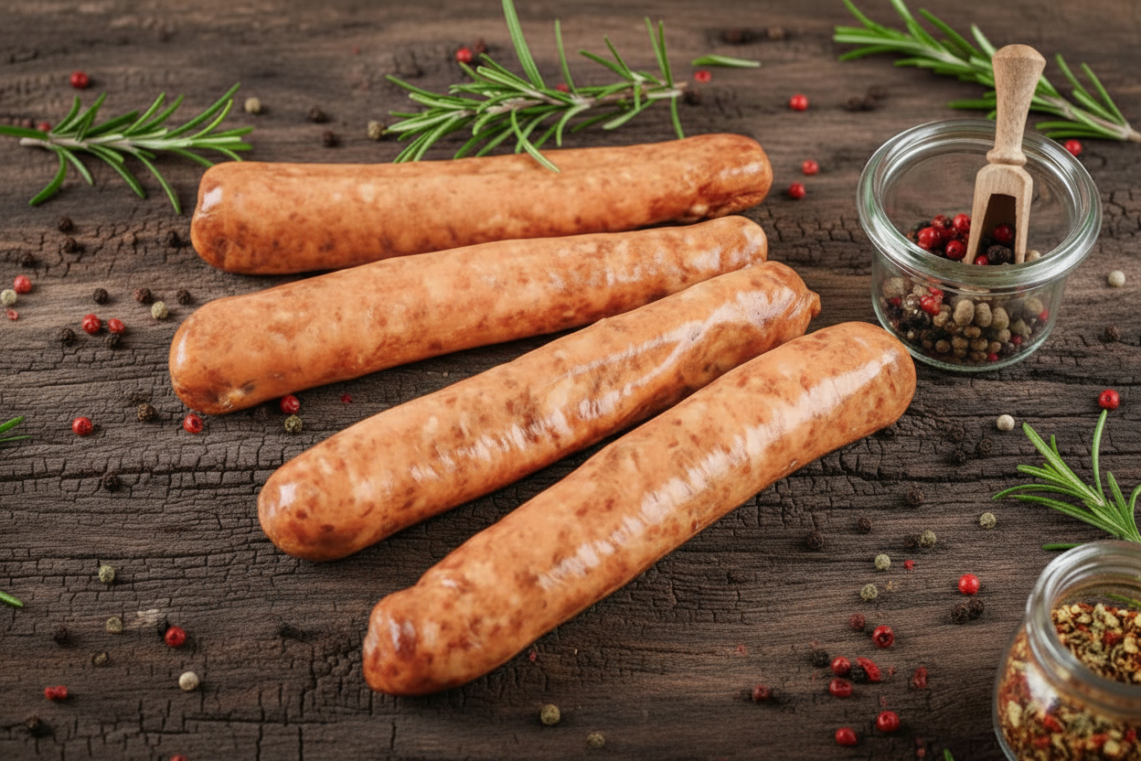 Rustikales Bild mit Original-Würsten